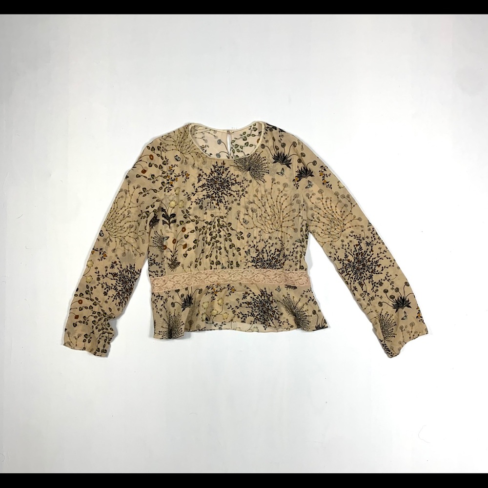 Printed silk blouse